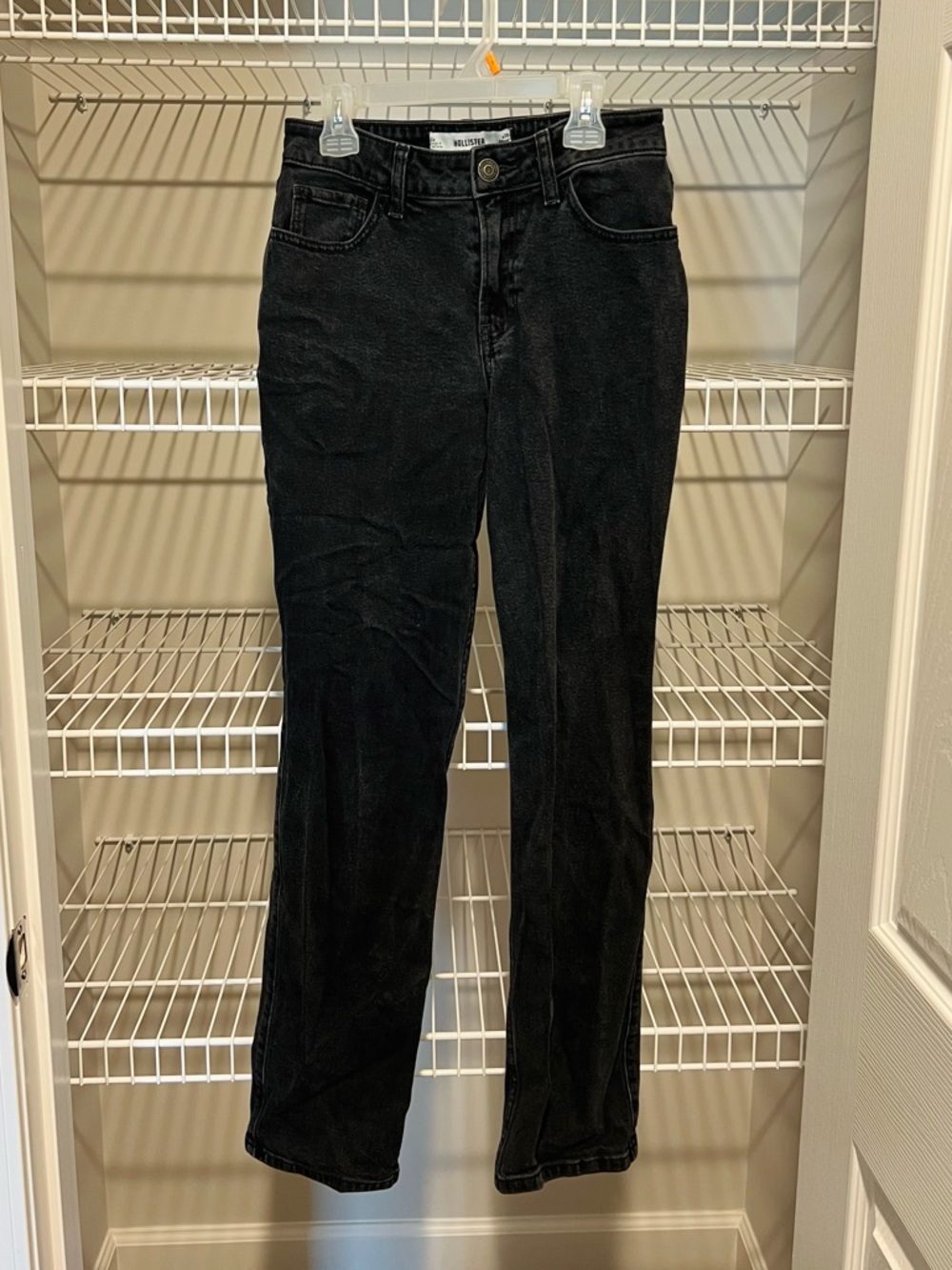 Hollister Black Women's Straight-Leg Jeans